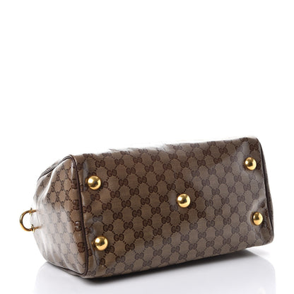 Gucci Crystal Monogram Medium Babouska Boston Dark Brown 4 of 8