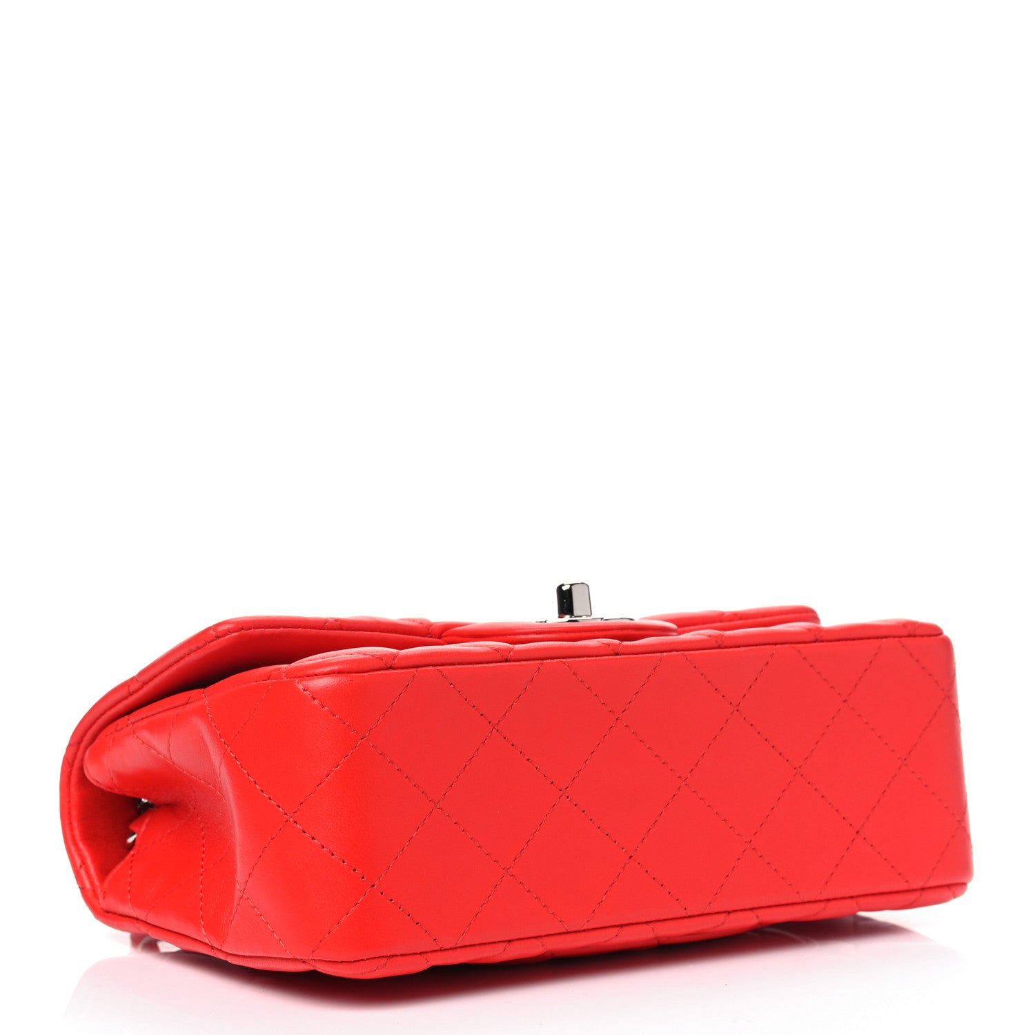 Chanel Lambskin Quilted Mini Rectangular Flap Red 3 of 4