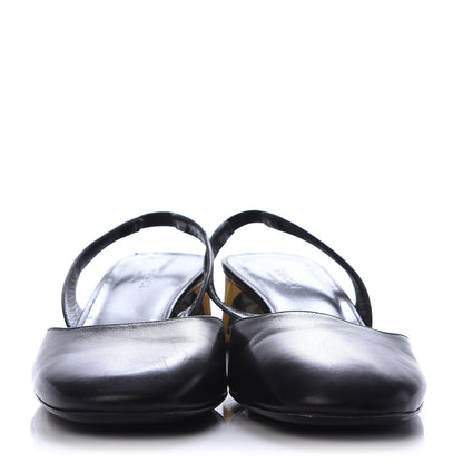 Gucci Calfskin Arielle Round Toe Pumps 37.5 Black 2 of 8
