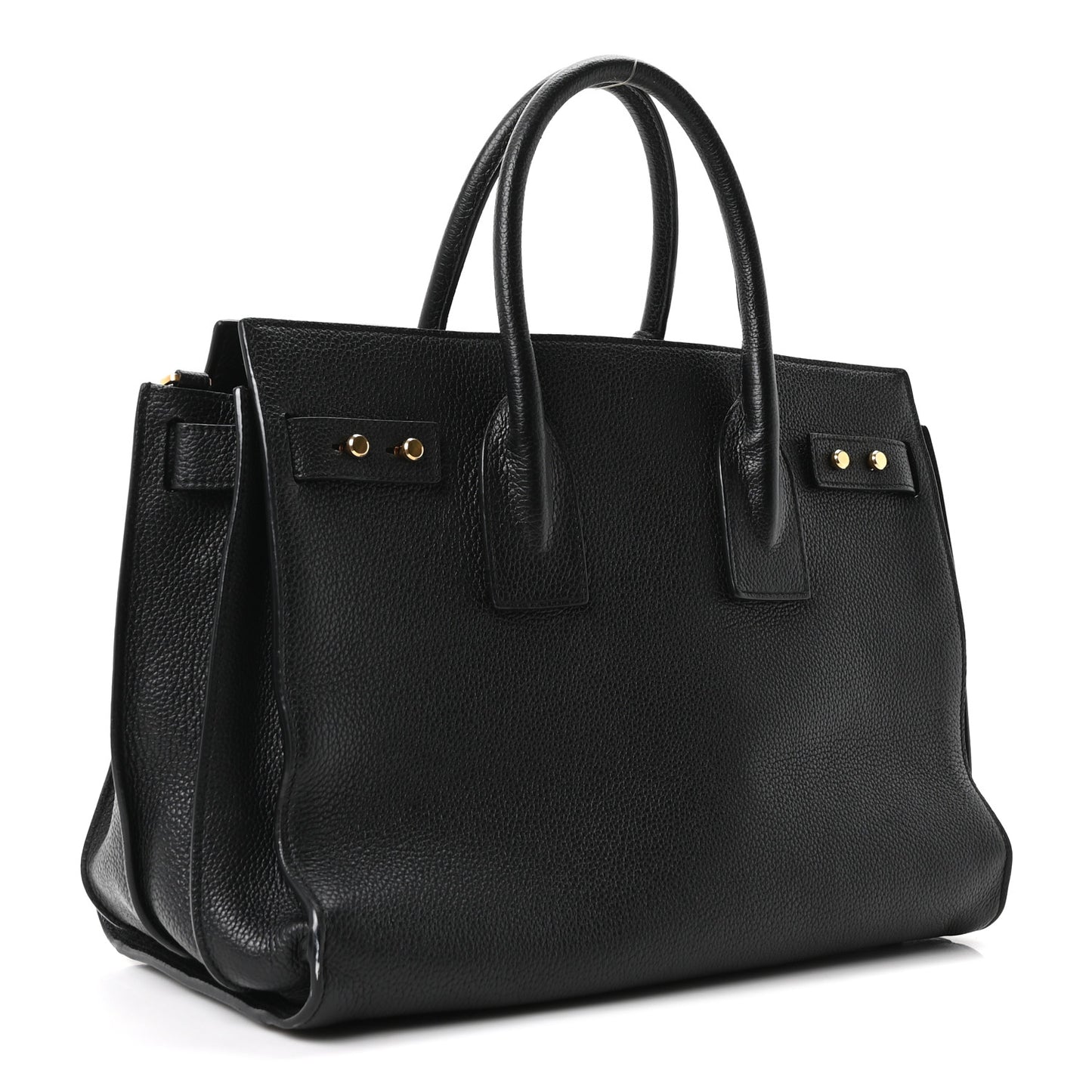Grained Calfskin Small Supple Sac De Jour Black
