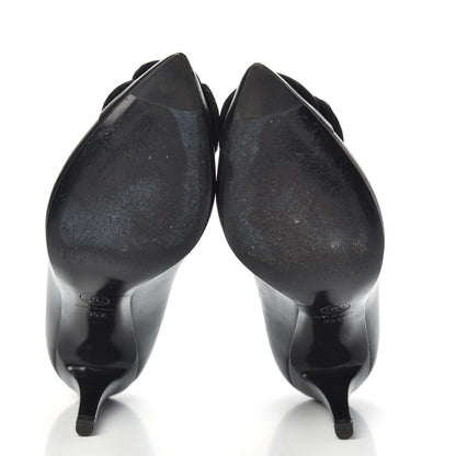 Chanel Lambskin Camellia Pumps 35.5 Black 5 of 12