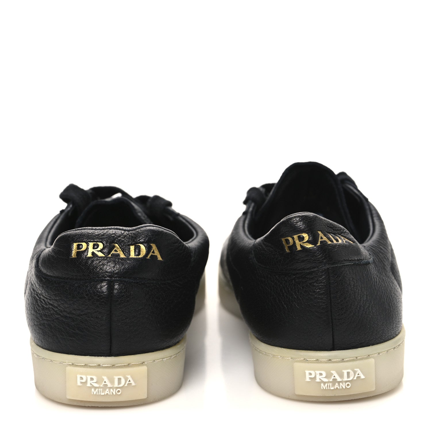 Prada Deerskin Triangle Logo Mens Low Top Lane Sneakers 9.5 Black 6 of 9