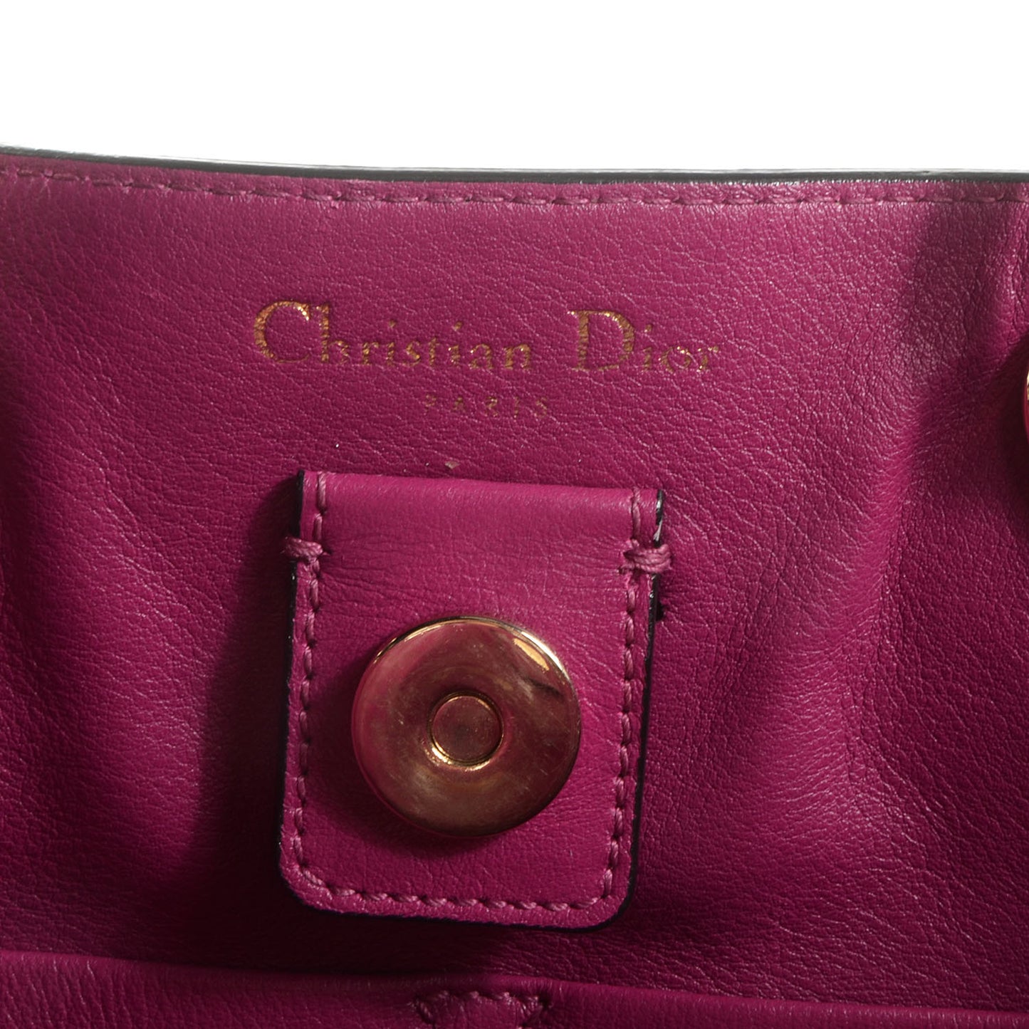 Bullcalf Leather Diorissimo Large Black and Rose Indien