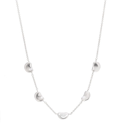 Tiffany Sterling Silver 9mm Elsa Peretti Five Bean Pendant Necklace 1 of 6