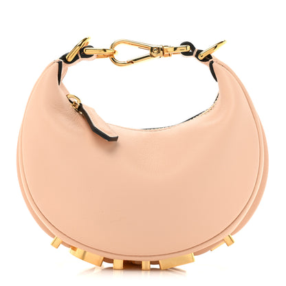 Fendi Vitello Grace Matte Nano Fendigraphy Hobo Charm Light Rose 1 of 10
