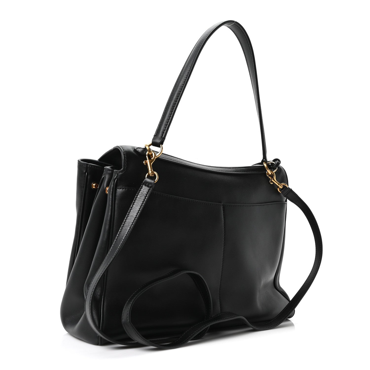 Balenciaga Natural Smooth Calfskin Medium Rodeo Top Handle Handbag Black 3 of 9