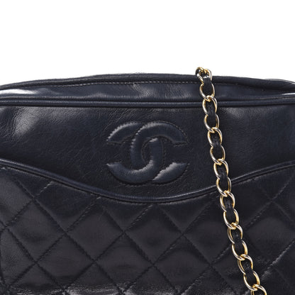 Chanel Lambskin Quilted CC Tassel Camera Case Navy 11 of 12