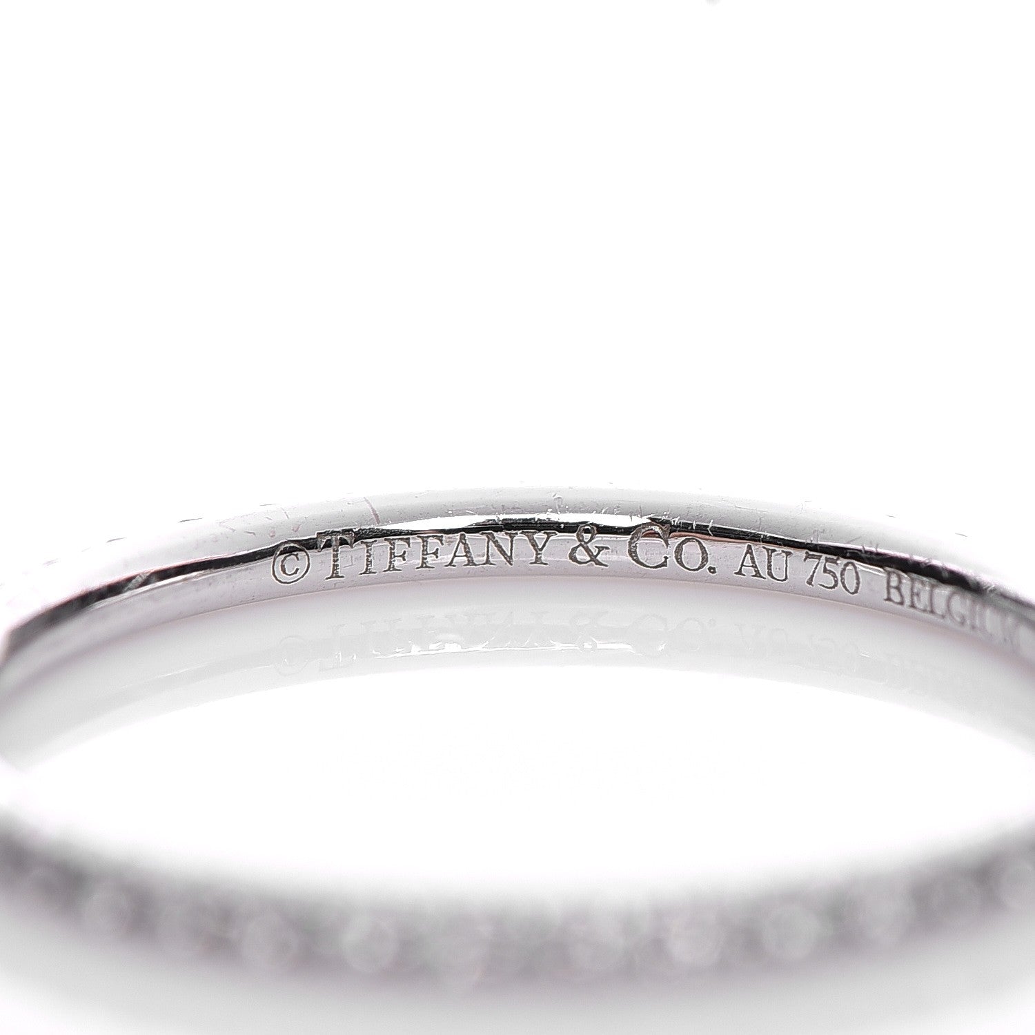 Tiffany 18K White Gold Diamond Metro Ring 6.5 3 of 5