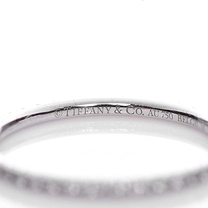 Tiffany 18K White Gold Diamond Metro Ring 6.5 3 of 5