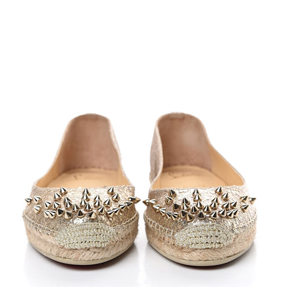 Christian Louboutin Glitter Aliochette Espadrilles 40 Gold 2 of 9