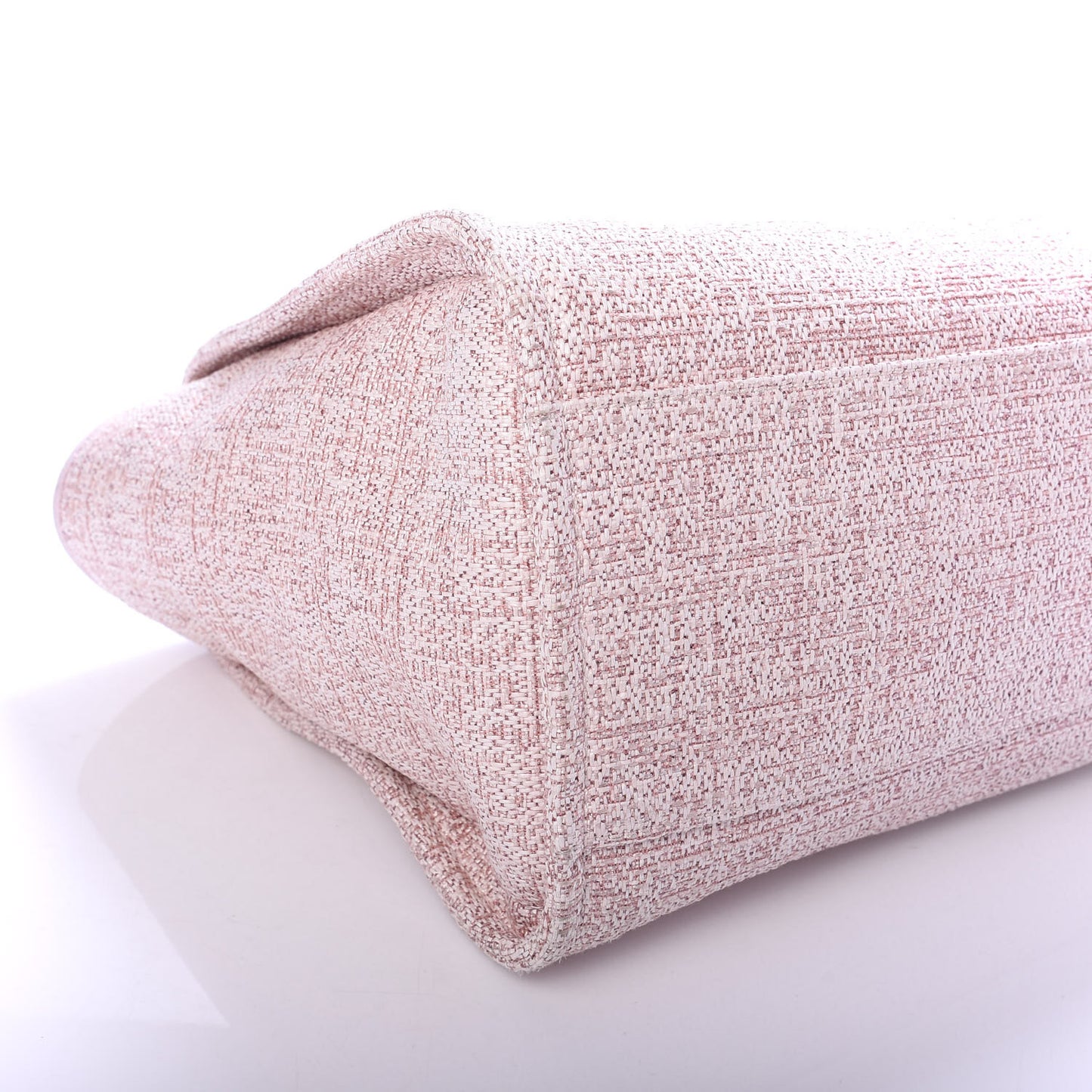 Straw Lurex Large Deauville Tote Pink