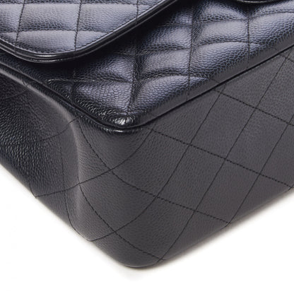 Chanel Caviar Quilted Jumbo Double Flap Black 6 of 10