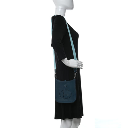 Hermes Taurillon Clemence Amazone Evelyne TPM Colvert Bleu Atoll 2 of 9
