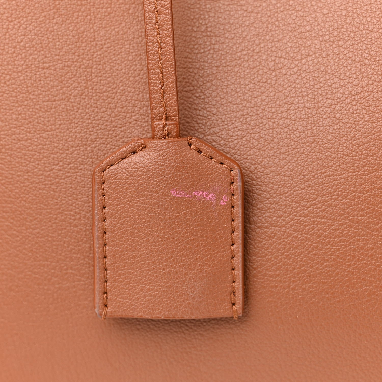 Saint Laurent Calfskin Large Shopping Tote Dark Tan 13 of 17