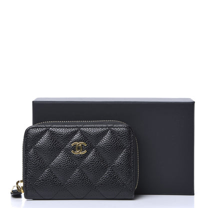 Chanel Caviar Quilted Zip Coin Purse Black 8 of 8