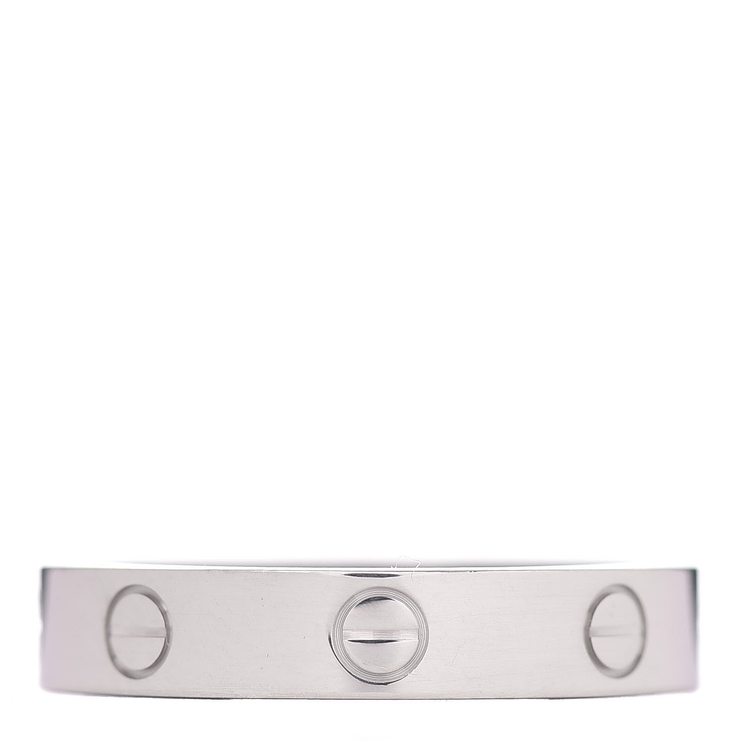 Cartier 18K White Gold 3.5mm LOVE Wedding Band Ring 57 8 1 of 4