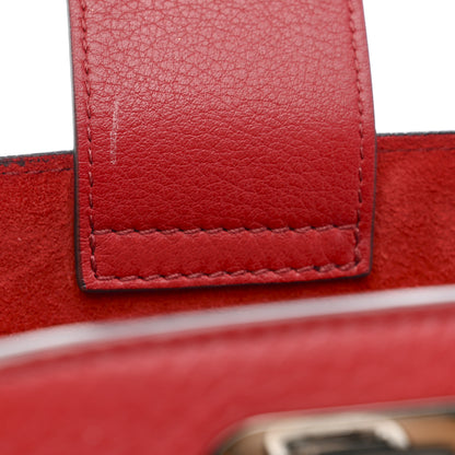 Valentino Garavani Grainy Calfskin Small Rockstud Double Top Handle Bag Rosso Valentino 14 of 16
