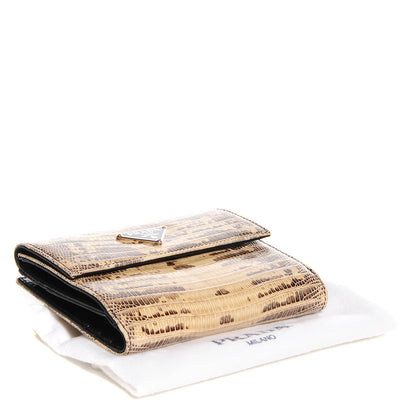 Prada Lizard Compact Wallet 4 of 10
