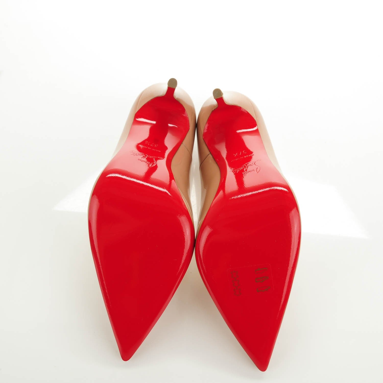 Christian Louboutin Patent So Kate 120 Pumps 37.5 Nude 5 of 7