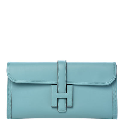 Hermes Swift Jige Elan 29 Clutch Bleu Saint Cyr 1 of 7