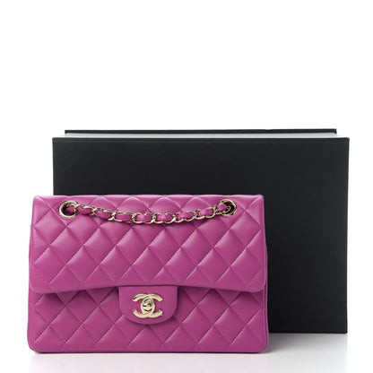 Chanel Lambskin Quilted Small Double Flap Purple 11 of 11