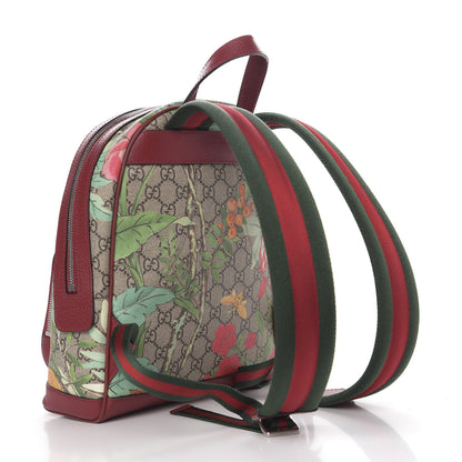 Gucci GG Supreme Monogram Tian Web Small Day Backpack Beige Multicolor Red 4 of 18