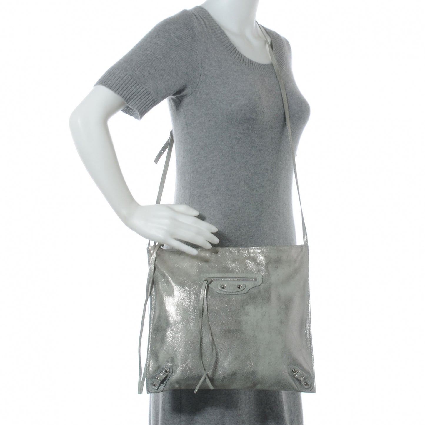 Calfskin Milkyway Ligne Papier Messenger Aigue Marine