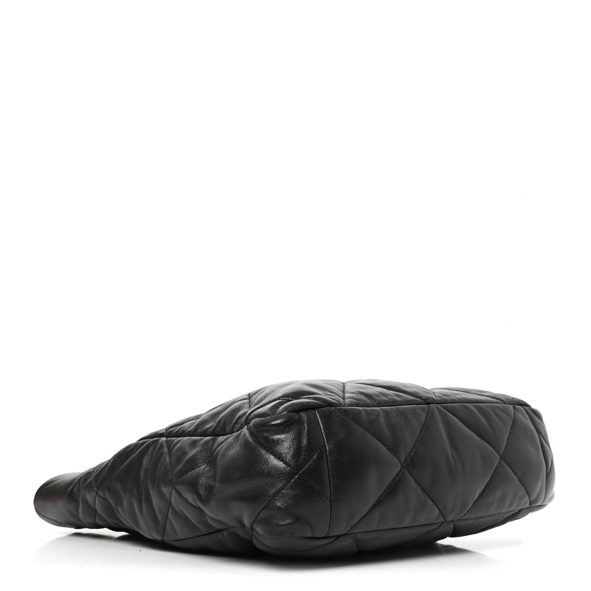 Lambskin Quilted Large Chanel 19 Shopping Tote Black