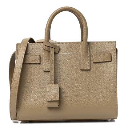 Saint Laurent Grained Calfskin Nano Sac de Jour Dark Beige 1 of 13