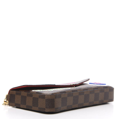 Louis Vuitton Damier Ebene LV Stories Pochette Felicie Chain Wallet 4 of 9