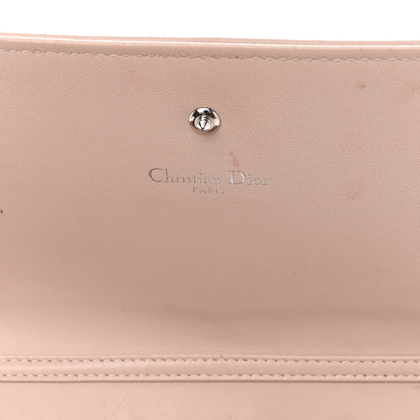 Grained Calfskin Diorama Croisiere Chain Wallet Rose Poudre