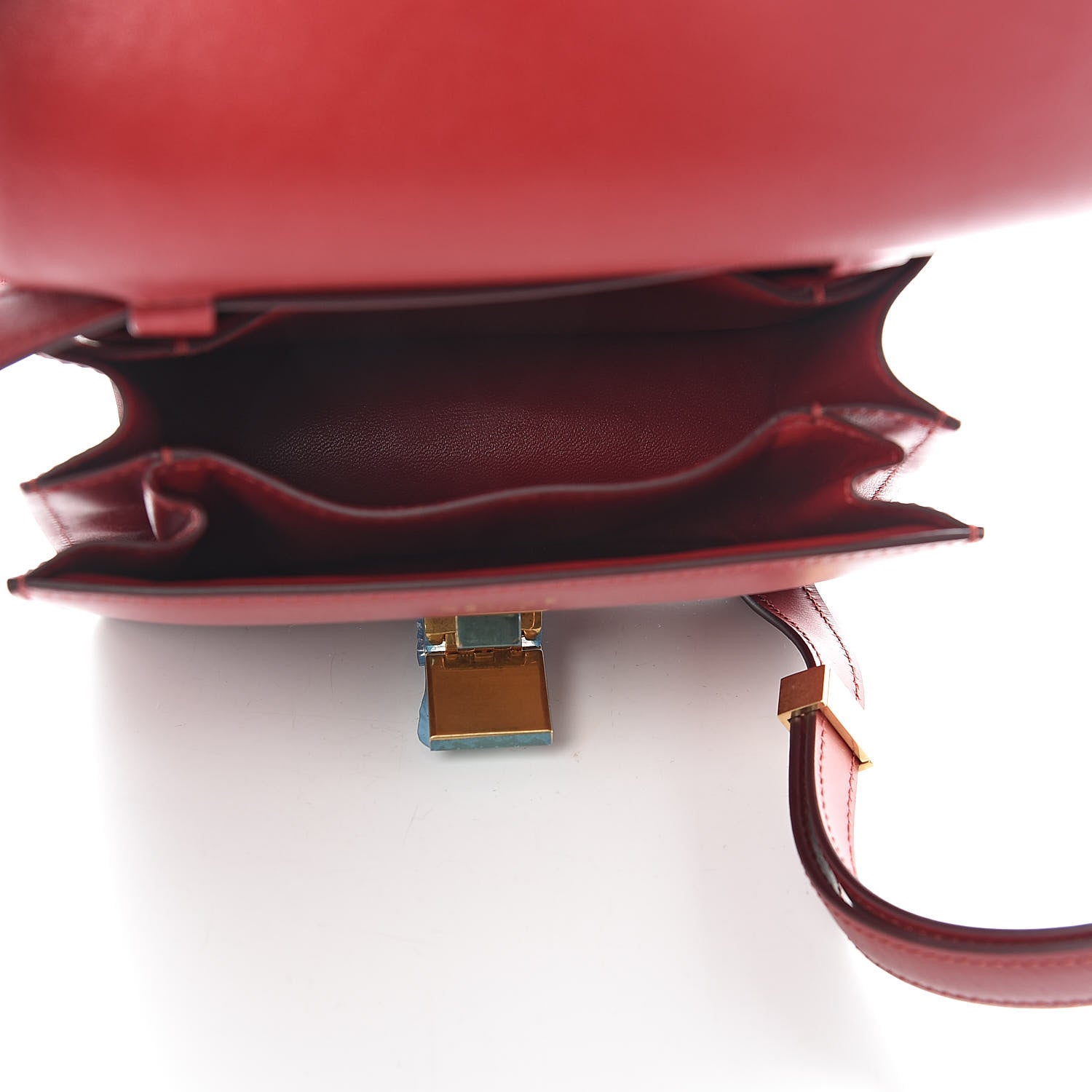 Celine Smooth Calfskin Small Classic Box Flap Bag Red 5 of 11