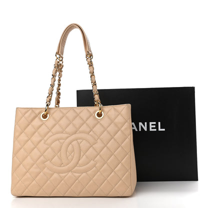 Chanel Caviar Quilted Grand Shopping Tote GST Beige Clair 12 of 12