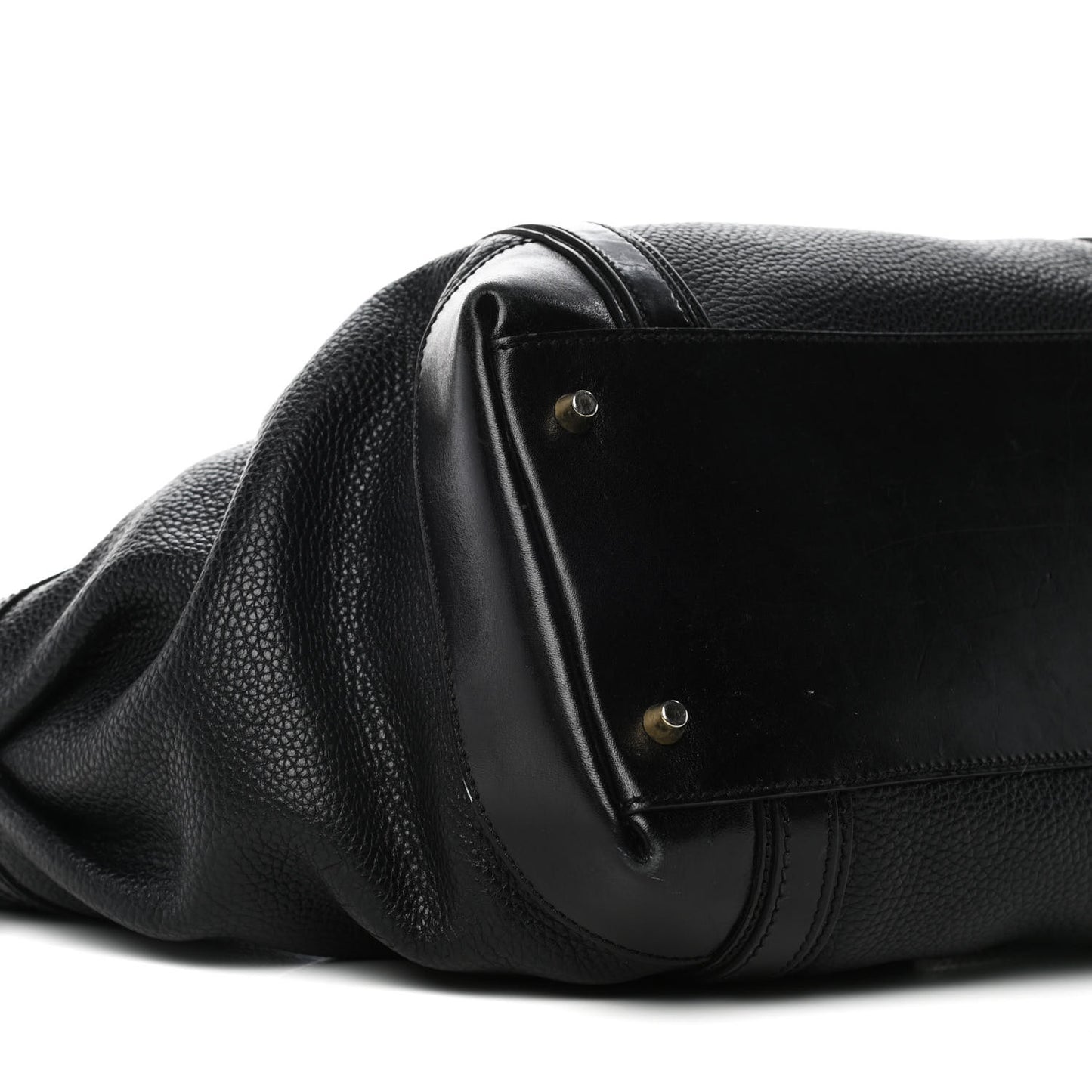 Grainy Calfskin Diaper Bag Black