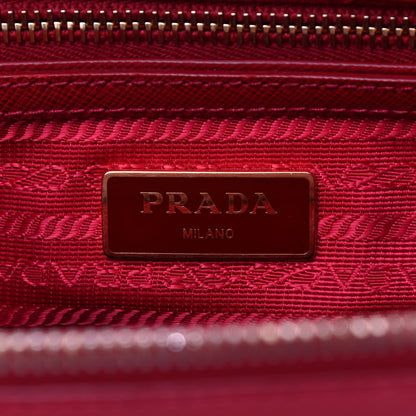 Prada Saffiano Small Galleria Double Zip Tote Fuoco 6 of 11