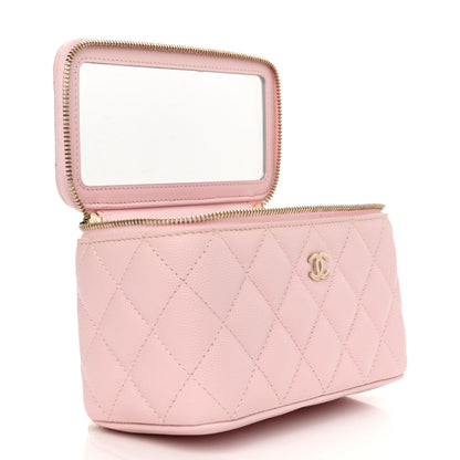 Chanel Caviar Quilted Small Vanity Case With Chain Light Pink 8 of 11