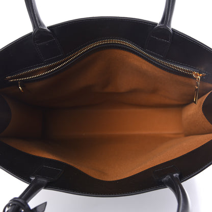 Celine Triomphe Canvas Calfskin Large Vertical Cabas Black 7 of 9