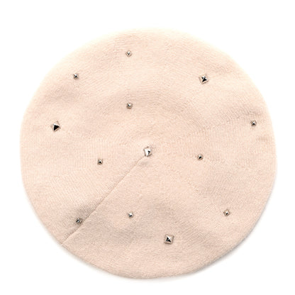 Hermes Cashmere Medor Studded Darling Beret S White 1 of 4