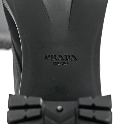 Prada Re-Nylon Spazzolato Metal Triangle Logo Tall 55mm Combat Boots 36.5 Black 8 of 8