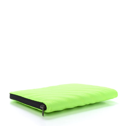 Balenciaga Nylon Logo Matelasse Explorer Zip Around Tablet Pouch Light Fluo Green 4 of 8