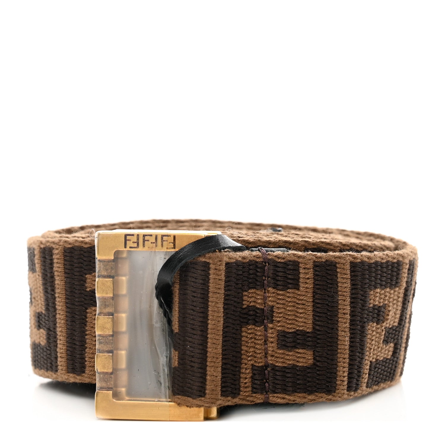 Fendi Ribbon Vitello Century FF 1974 Belt 110 44 Fango Moro 1 of 4