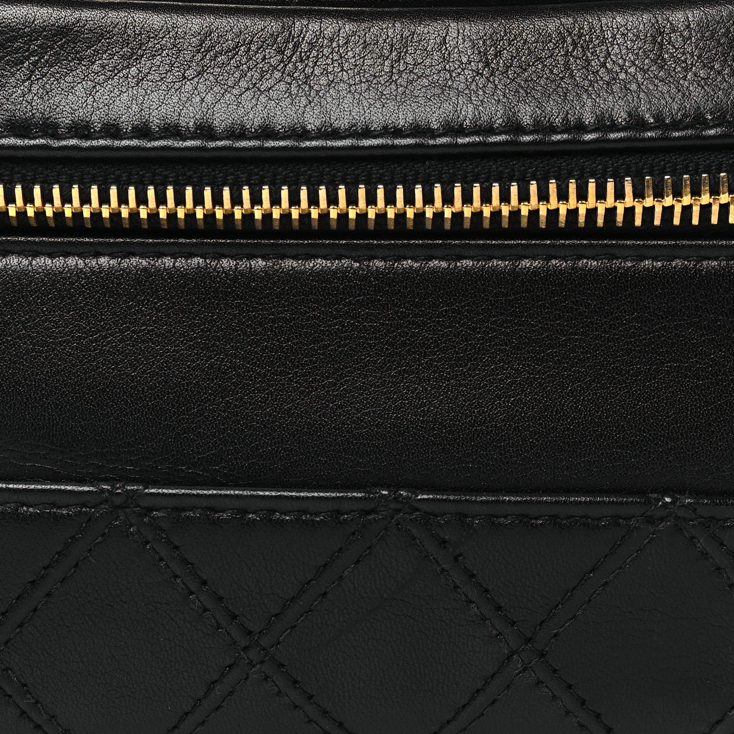 Chanel Lambskin Vanity Cosmetic Case Black 9 of 11