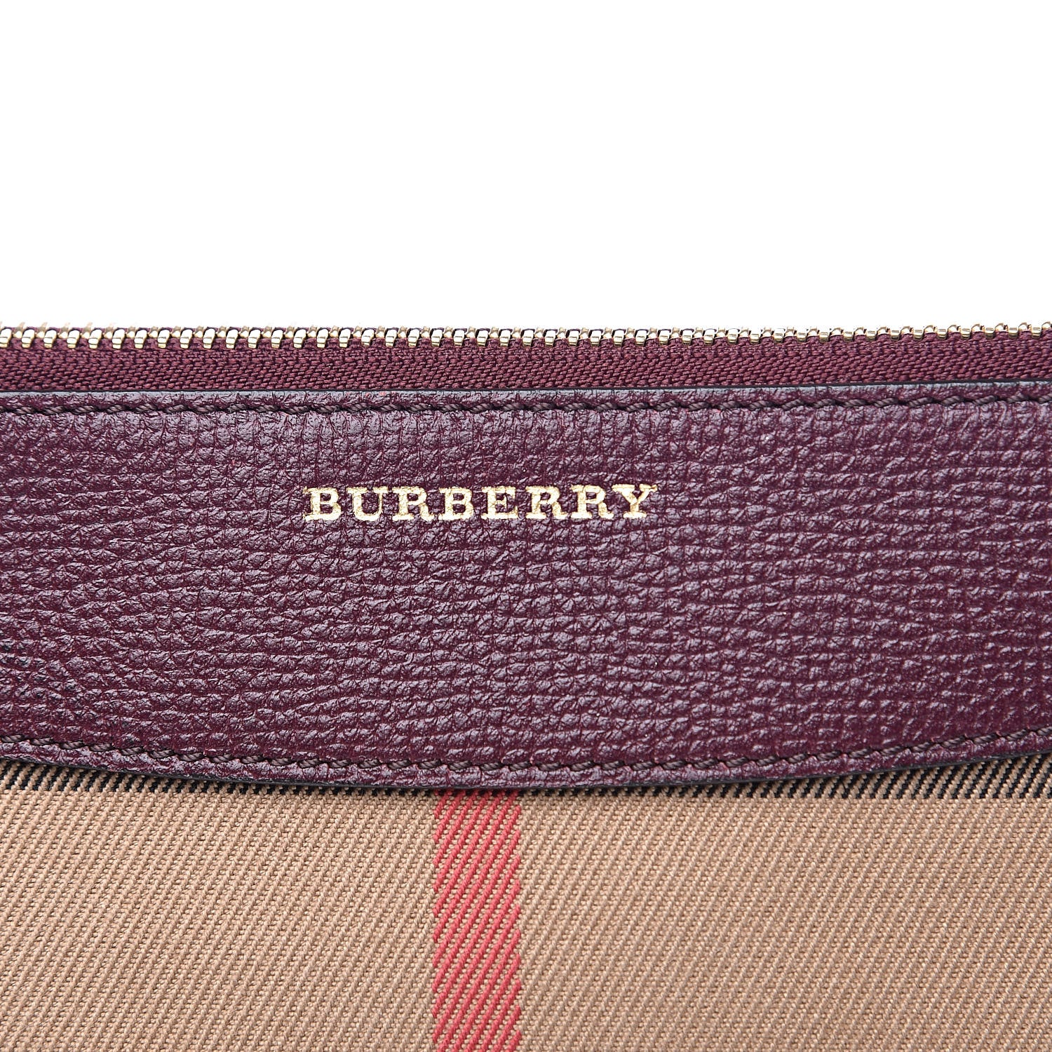 Burberry House Check Derby Peyton Crossbody Clutch Bag Mahogany Red 9 of 12