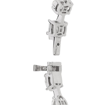 Parker & West by FASHIONPHILE 18K White Gold Diamond 5.50ctw Emerald Marquis Oval Pear Princess Cut Bracelet 6 of 6