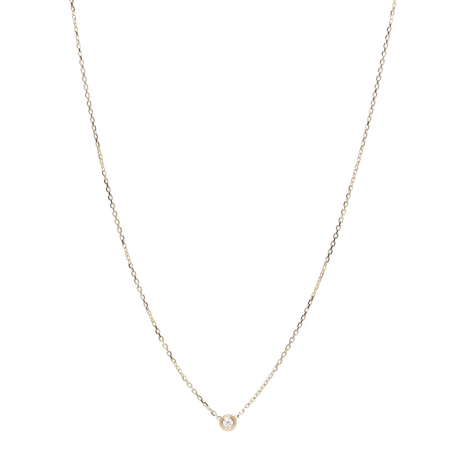 18K Yellow Gold Diamond XS D'Amour Pendant Necklace