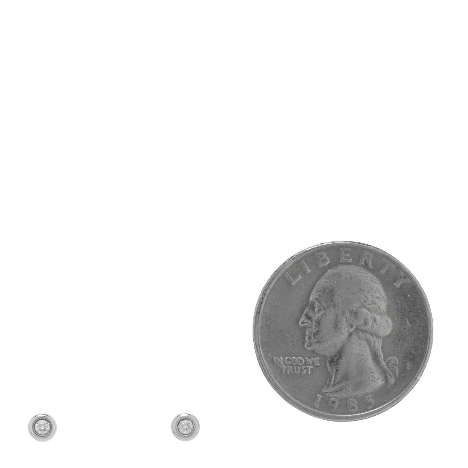Tiffany Sterling Silver Diamond .06ctw Elsa Peretti Diamonds By The Yard Earrings 2 of 4