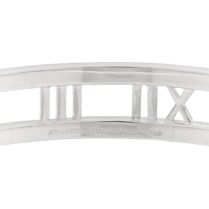Tiffany 18K White Gold Diamond Atlas Open Hinged Bangle Bracelet 3 of 3