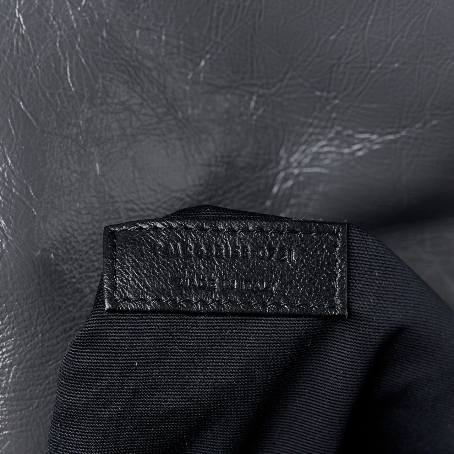 SAINT LAURENT Crinkled Calfskin Matelasse Monogram Medium Niki Chain Satchel Storm