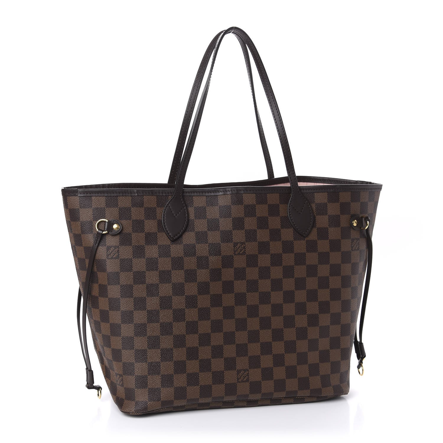 Louis Vuitton Damier Ebene Neo Neverfull MM Rose Ballerine 3 of 11