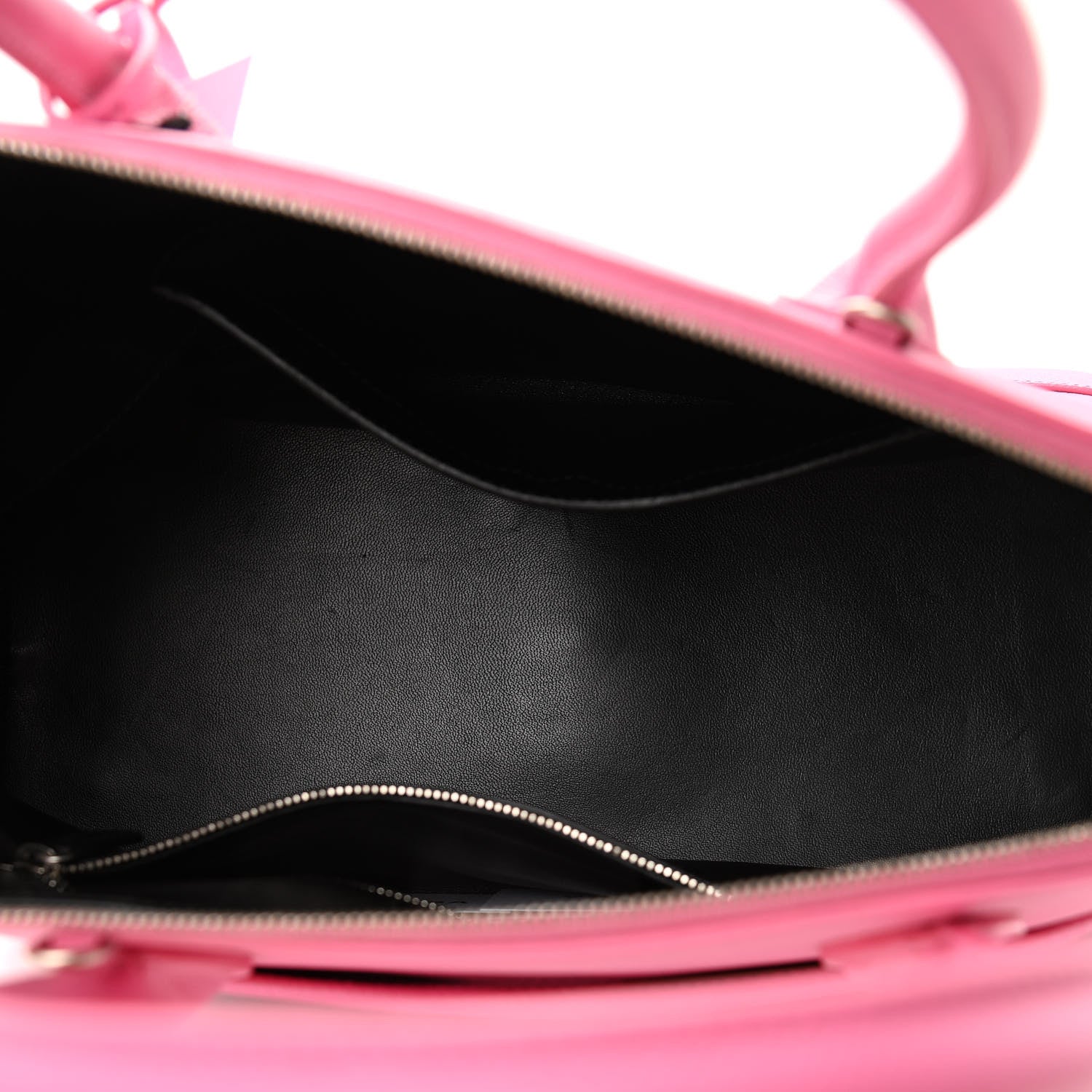 Balenciaga Signature Grained Calfskin Logo M Ville Top Handle Bag Rose Bubblegum Black 5 of 11